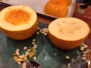 Pumpkin cut in half/apinchofluv.