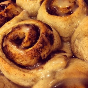 Cinnamon Rolls w/ Maple Glaze